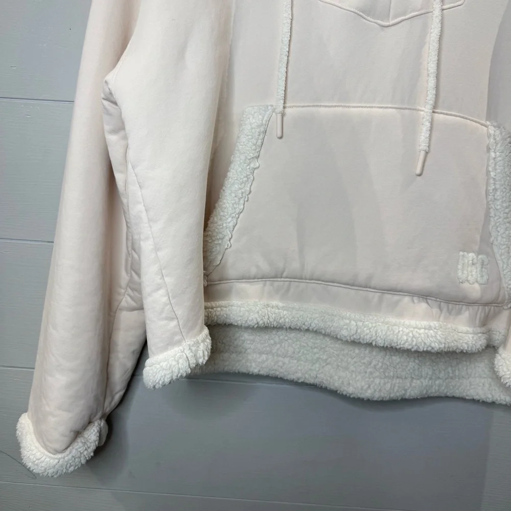 UGG Sharonn Bonded Fleece Pullover Soft Pink Hooded Pullover Medium EUC - Picture 8 of 14